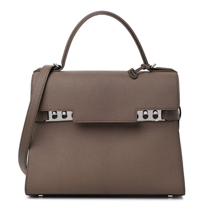 Delvaux Crispy Calfskin MM Tempete Satchel Tourterelle 1 of 9