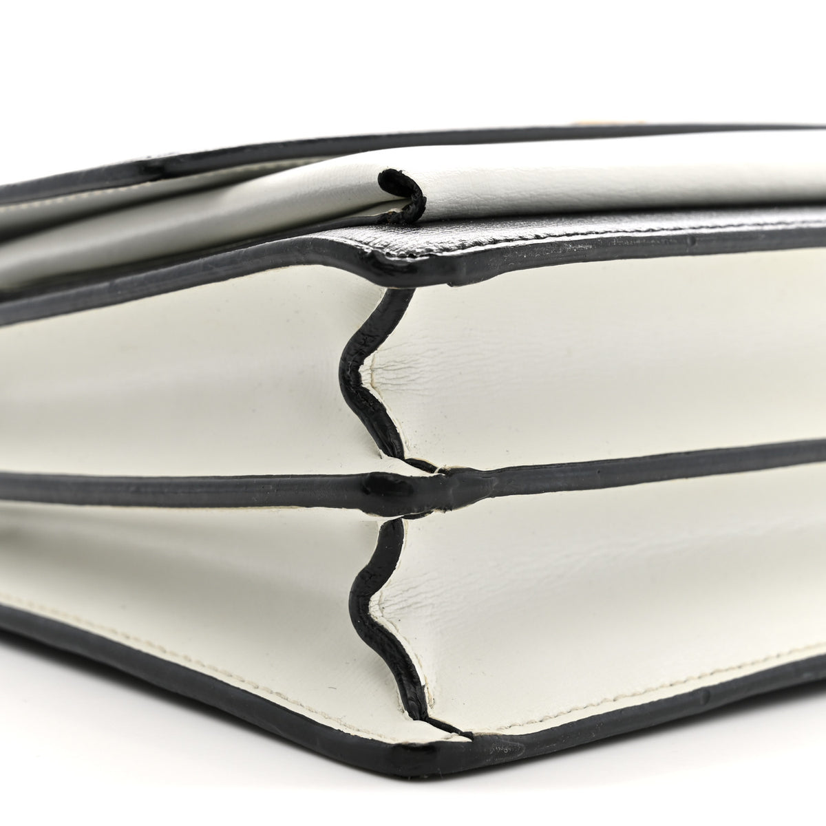 Saint Laurent Calfskin Bi-Color Medium Monogram Sunset Black Pearl White 9 of 13