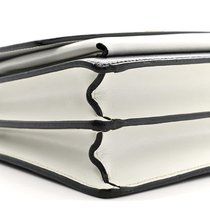 Saint Laurent Calfskin Bi-Color Medium Monogram Sunset Black Pearl White 9 of 13