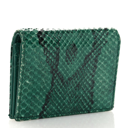 Gucci Snakeskin GG Marmont Card Case Green 3 of 11