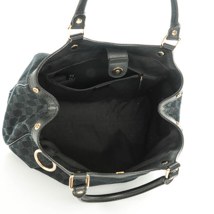 Gucci Monogram Medium Sukey Tote Black 5 of 7