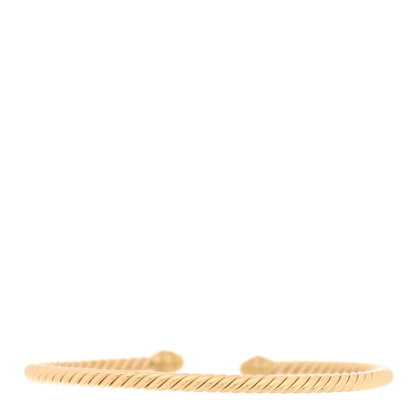 18K Yellow Gold Diamond 3mm Cablespira Bracelet