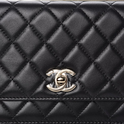 Chanel Lambskin Quilted Trendy CC Wallet On Chain WOC Black 11 of 13