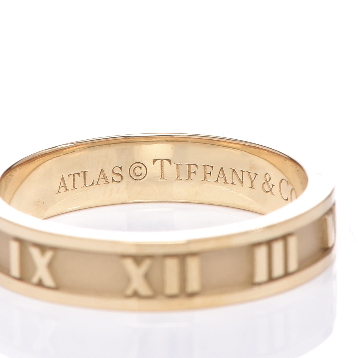 Tiffany 18K Yellow Gold Atlas Ring 49 4.75 5 of 6