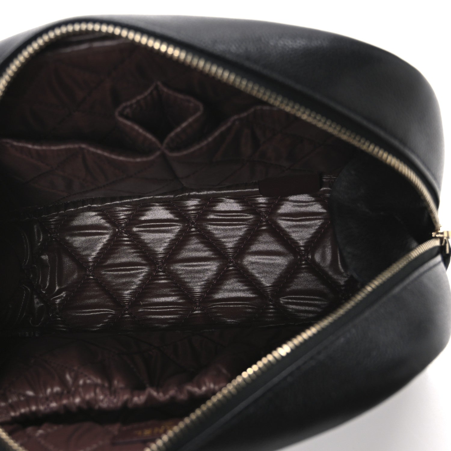 Chanel Caviar Quilted Medium Curvy Pouch Cosmetic Case Black 5 of 11