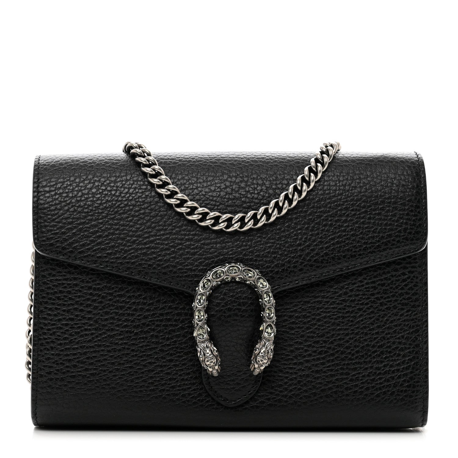 Gucci Calfskin Mini Dionysus Chain Wallet Black 1 of 10