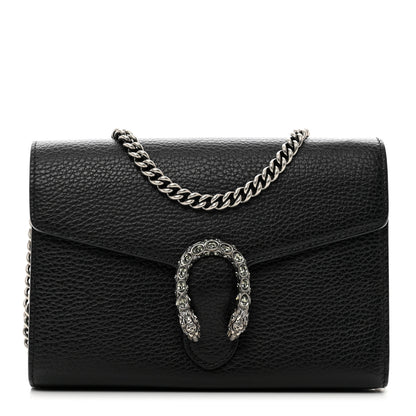 Gucci Calfskin Mini Dionysus Chain Wallet Black 1 of 10