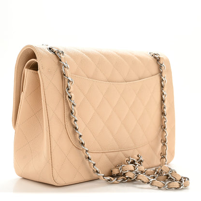 Chanel Caviar Quilted Jumbo Double Flap Beige Clair 3 of 10