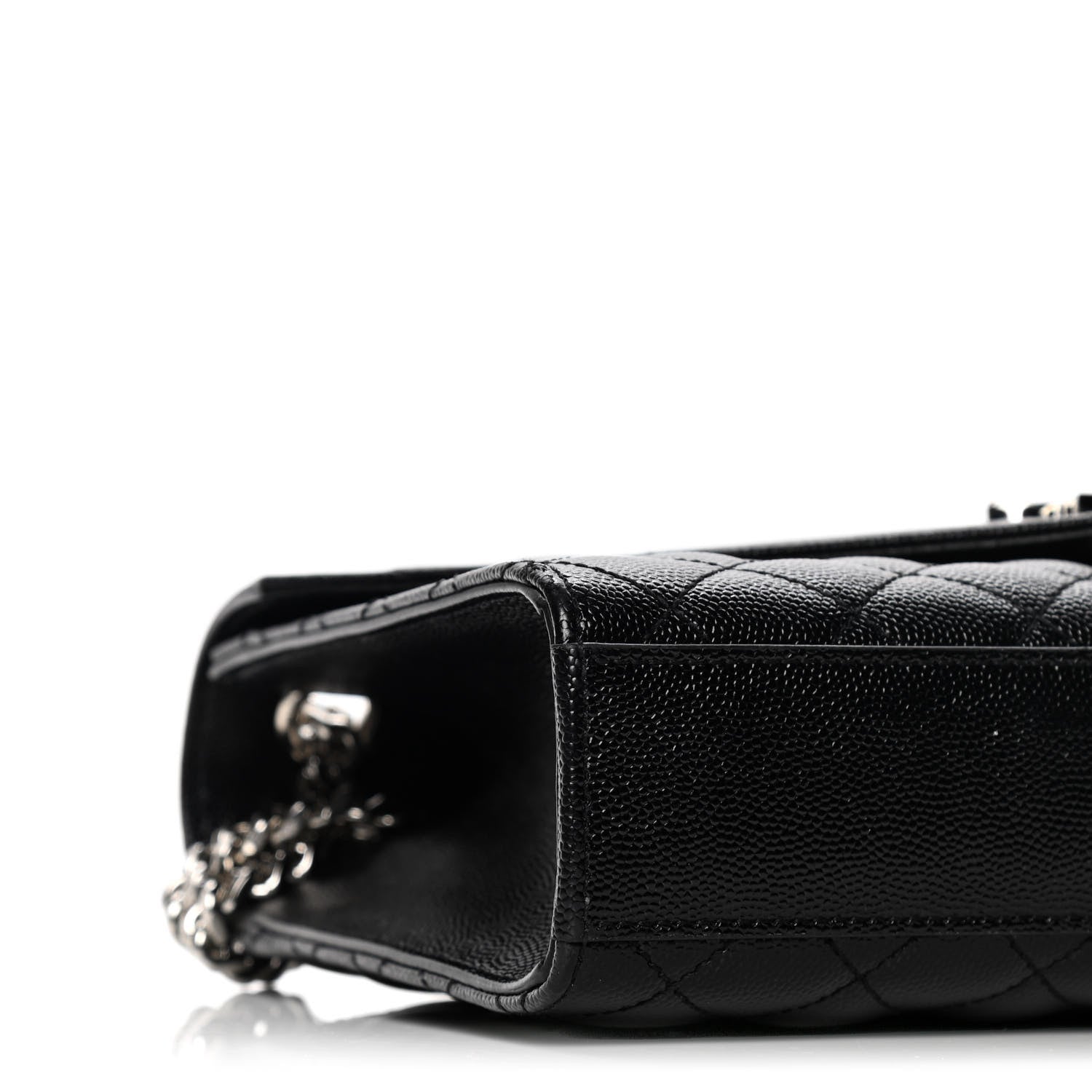 Saint Laurent Grain De Poudre Textured Mixed Matelasse Triquilt Medium Monogram Satchel Black 9 of 11
