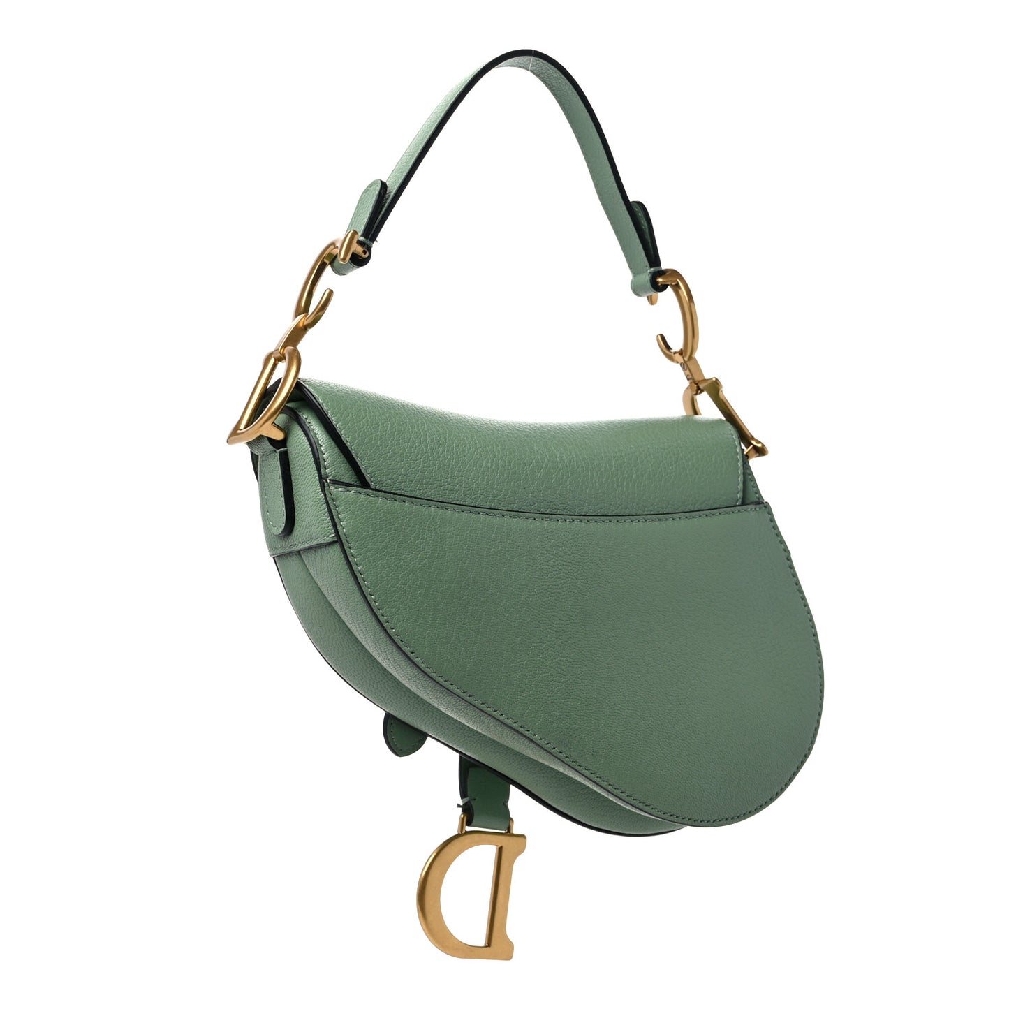Calfskin Mini Saddle Bag Green