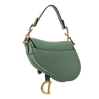Christian Dior Calfskin Mini Saddle Bag Green 3 of 10