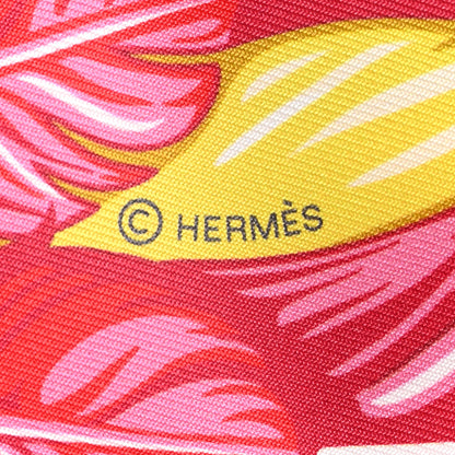 Hermes Silk La Danse Pacifique Twilly Vieux Rose Bleu Vert 3 of 4