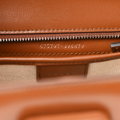 Gucci Boarded Dyana Lux Calfskin Web Small Bamboo 1947 Top Handle Bag Brown 7 of 10
