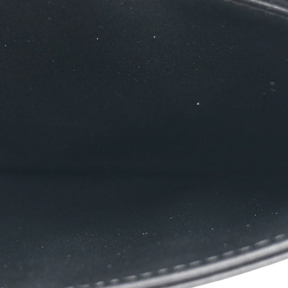 Christian Dior Calfskin Macrocannage Diamond Caro Zipped Pouch With Chain Black 6 of 11