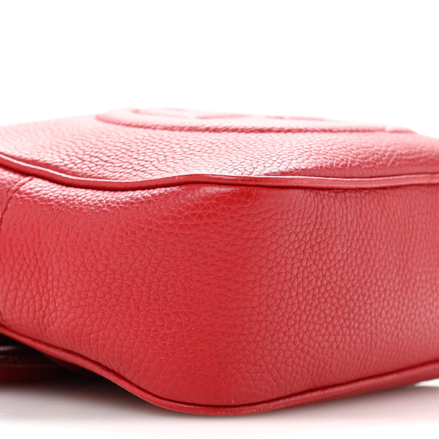 Gucci Pebbled Calfskin Small Soho Disco Bag Tabasco Red 9 of 12