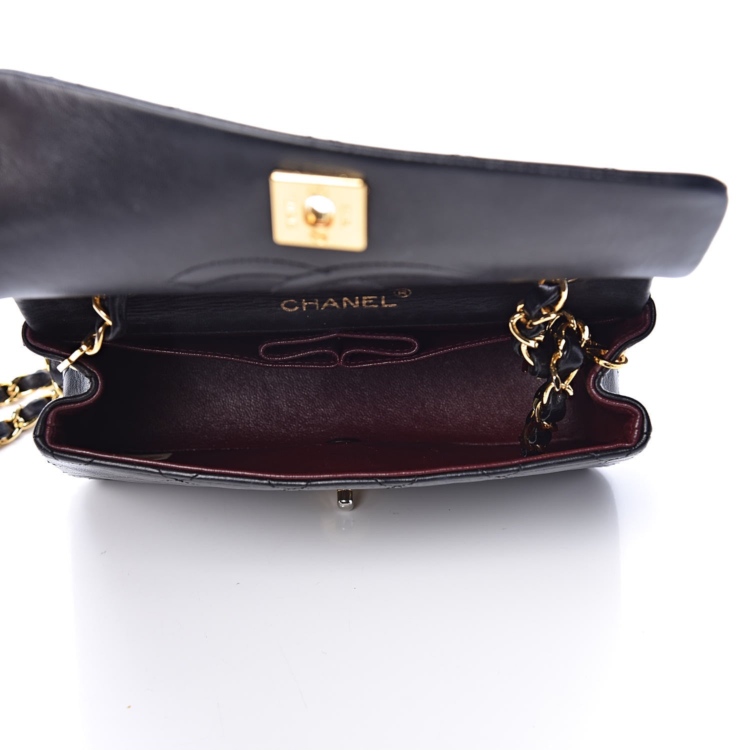 Chanel Lambskin Quilted Mini Flap Black 7 of 13