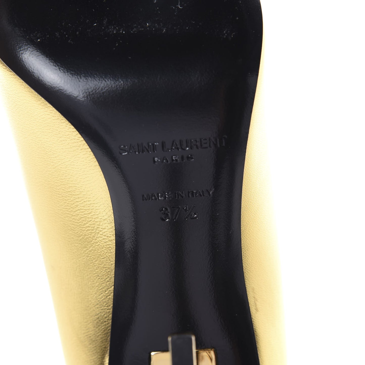 Calfskin Opyum 100 Pumps 37.5 Gold