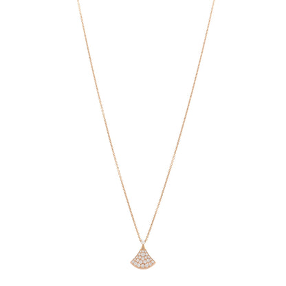 Bulgari 18K Rose Gold Diamond Divas' Dream Pave Pendant Necklace 1 of 5