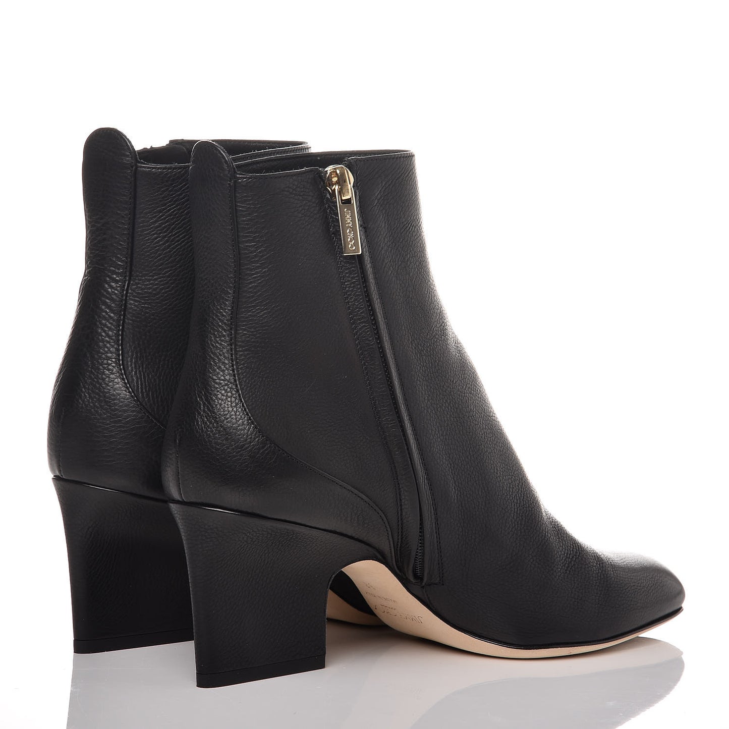 Grainy Calfskin Autumn 65 Ankle Boots 38 Black