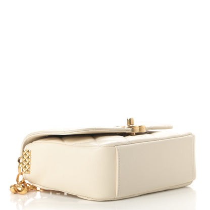 Chanel Lambskin Quilted Small CC Coin Flap Bag Ivory 4 of 11