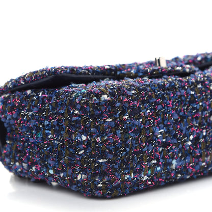 Chanel Tweed Quilted Mini Rectangular Flap Blue Multicolor 8 of 9
