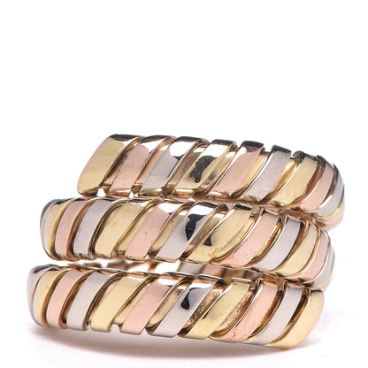 Bulgari 18K Rose Yellow White Gold Tubogas Ring 53 6.5 1 of 5