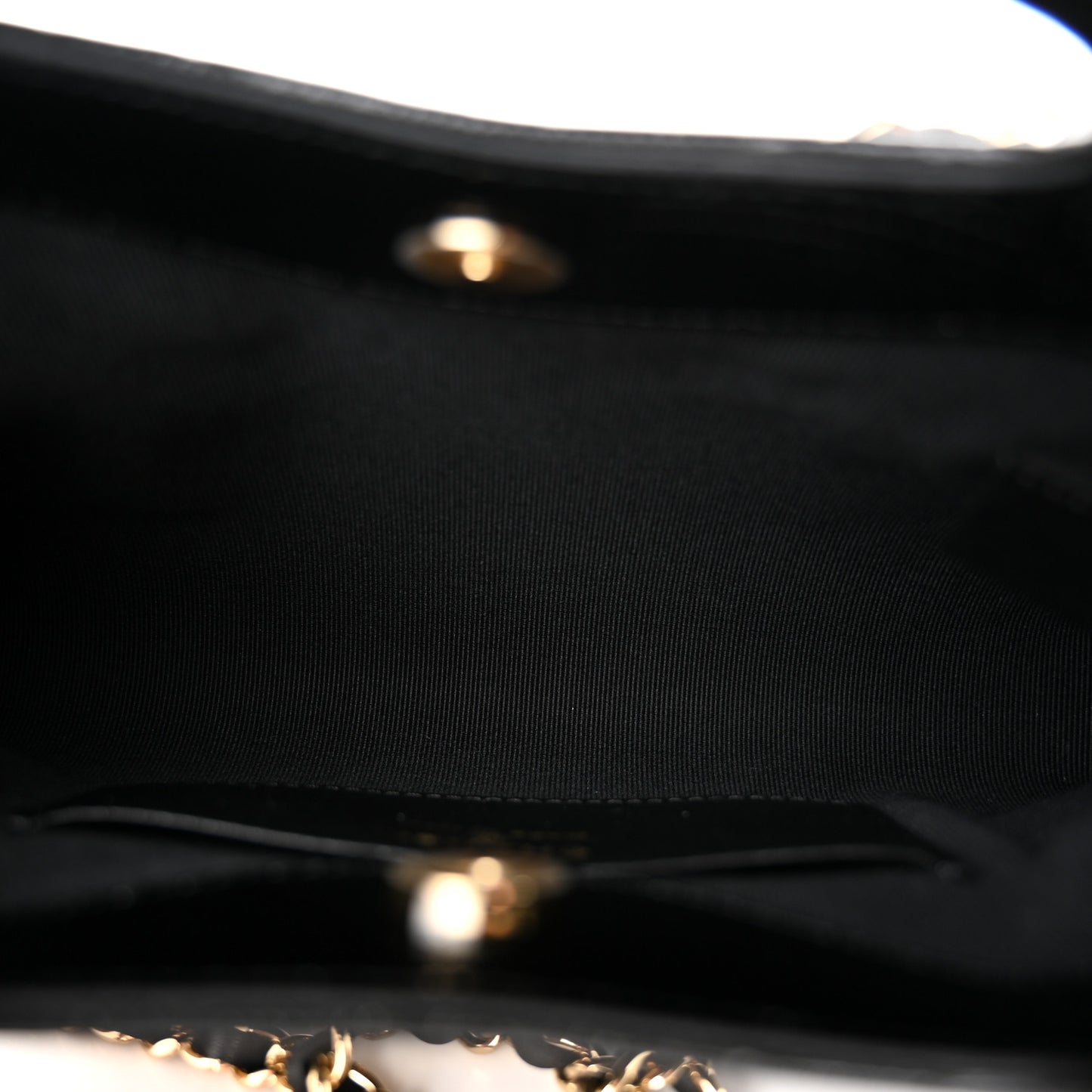 Calfskin Lizard Embossed Quilted Nano 31 Shopping Bag Black