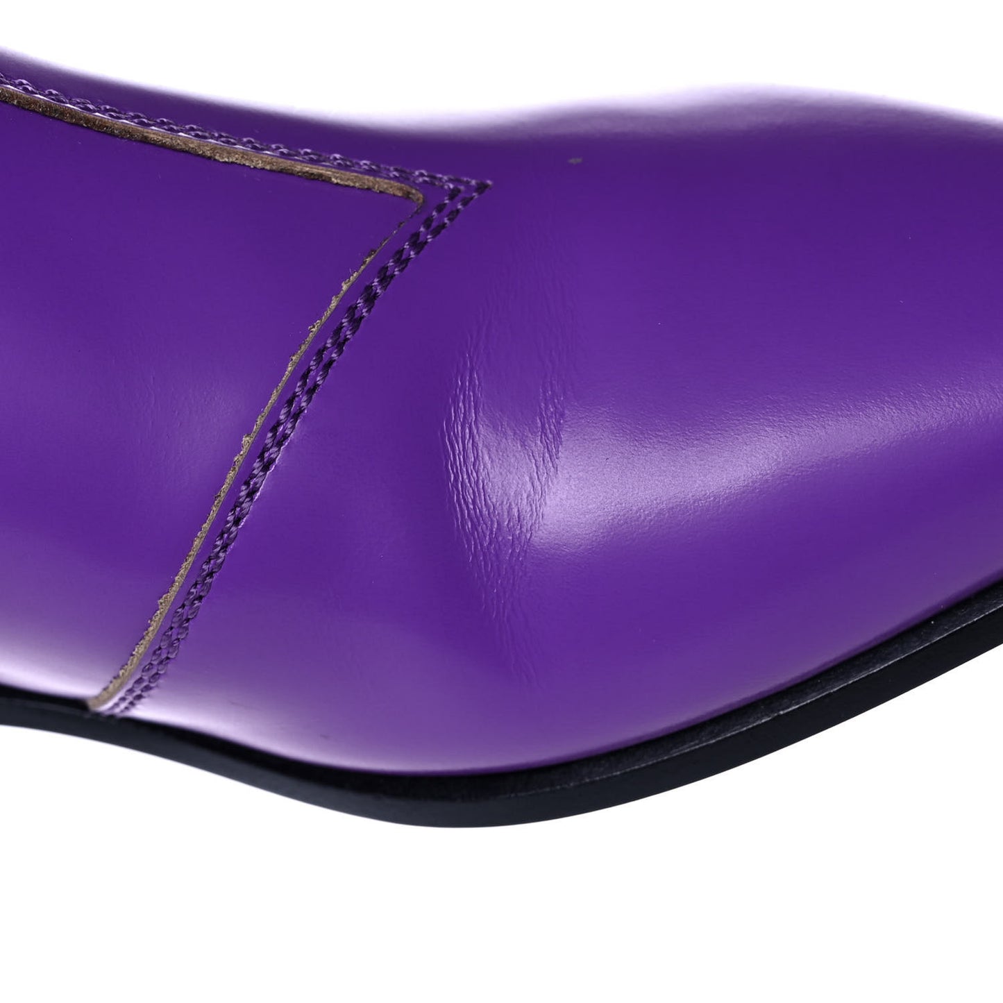 Cordovan Lux Ankle Boots 37 Shine Purple Black