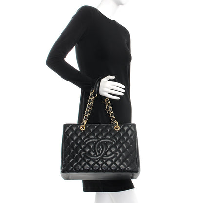 Chanel Caviar Quilted Grand Shopping Tote GST Black 2 of 7