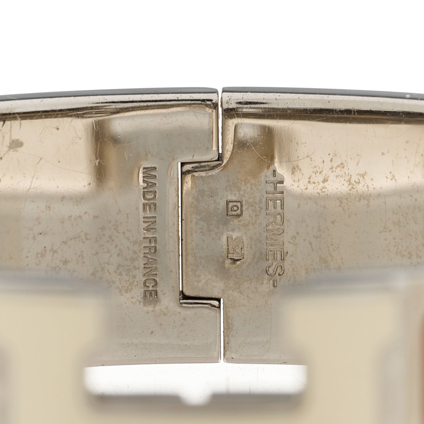 Enamel Wide Clic Clac H Bracelet PM Mango White