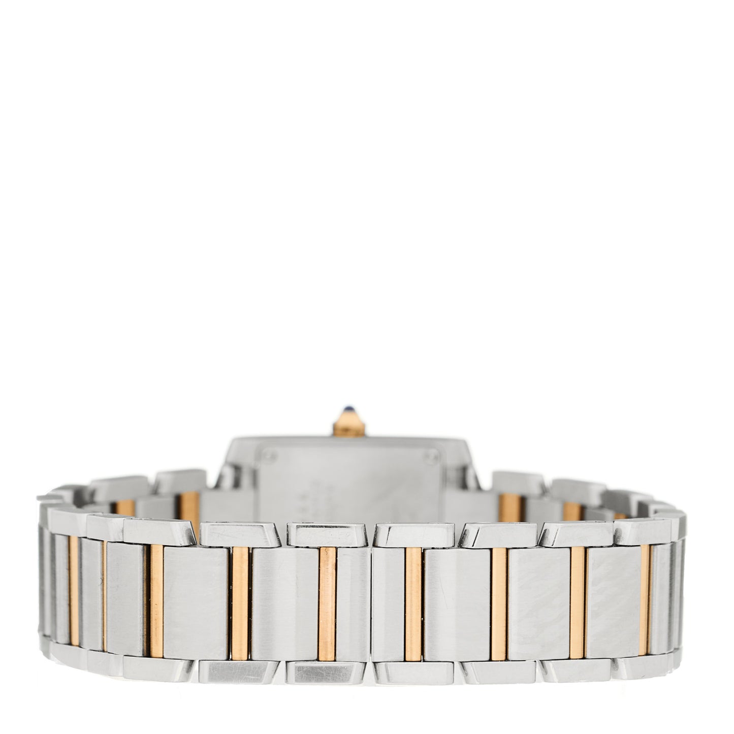 Stainless Steel 18K Pink Gold Mother of Pearl 20mm Tank Francaise Quartz Watch