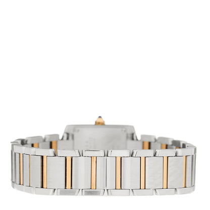 Cartier Stainless Steel 18K Pink Gold Mother of Pearl 20mm Tank Francaise Quartz Watch 3 of 5