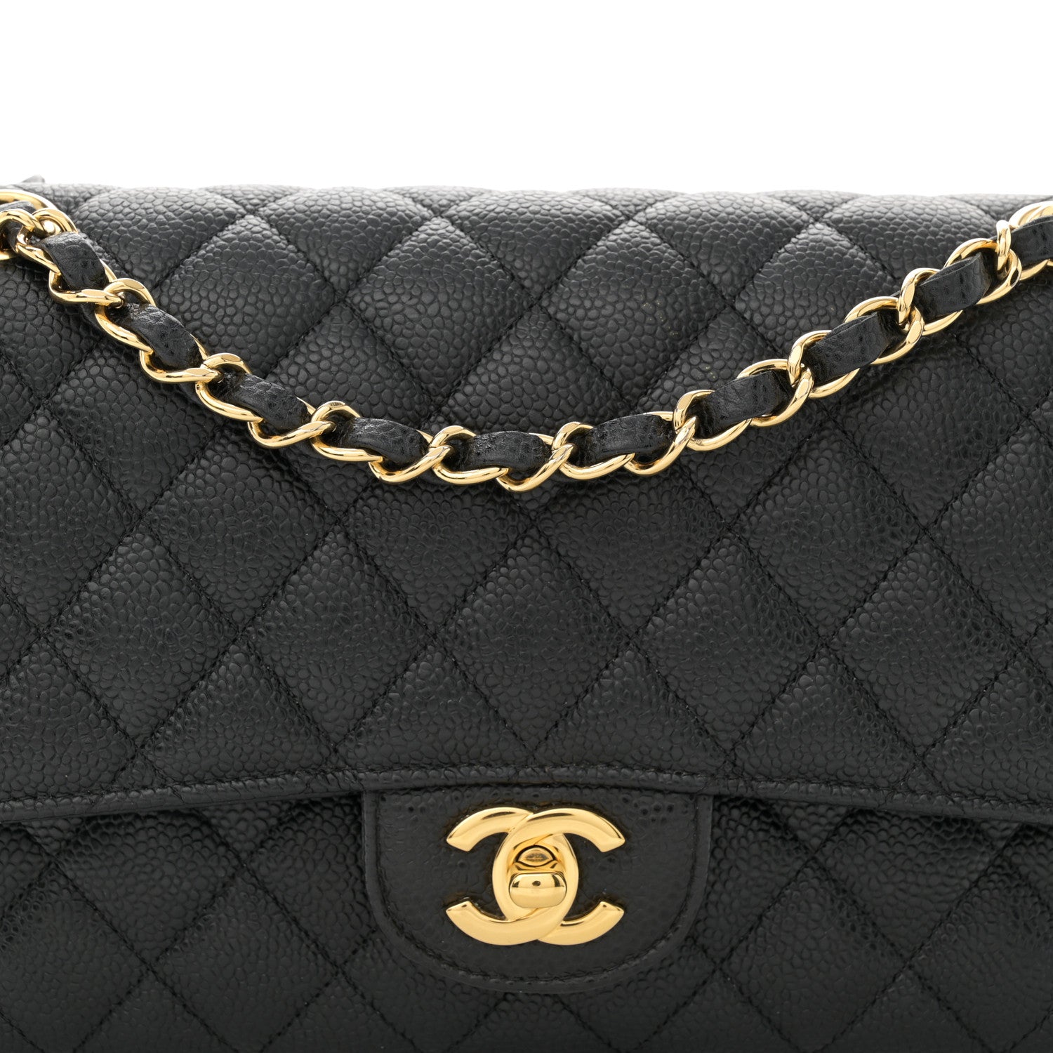 Chanel Caviar Quilted Medium Double Flap Black 8 of 11
