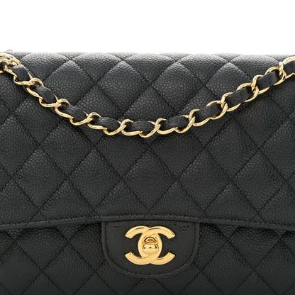 Chanel Caviar Quilted Medium Double Flap Black 8 of 11