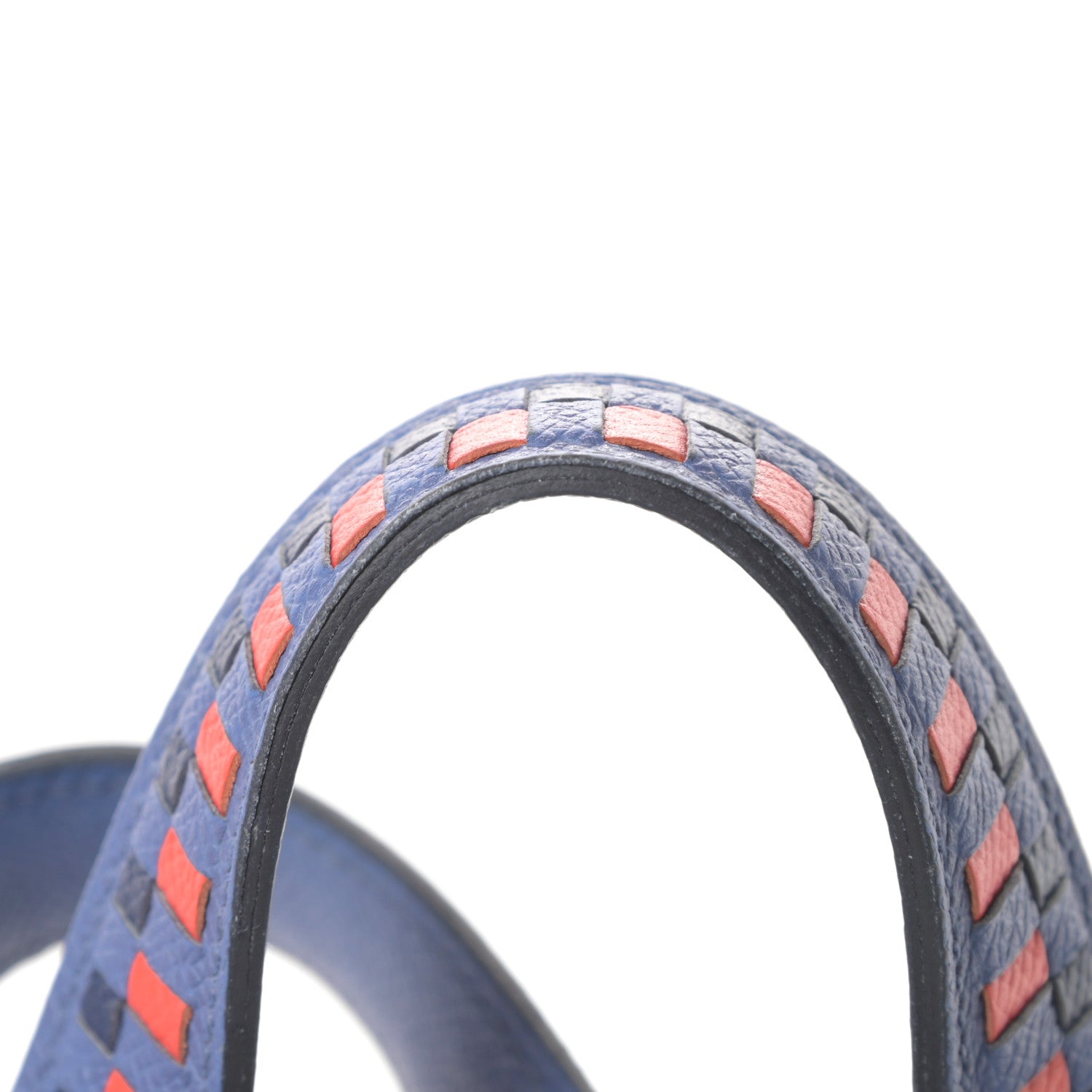 Hermes Epsom Tressage De Cuir Picotin Lock 18 PM Bleu Brighton Capucine Bleu Saphir 14 of 17