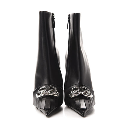 Balenciaga Shiny Kidskin Fringe BB Knife Booties 41 Black 2 of 10
