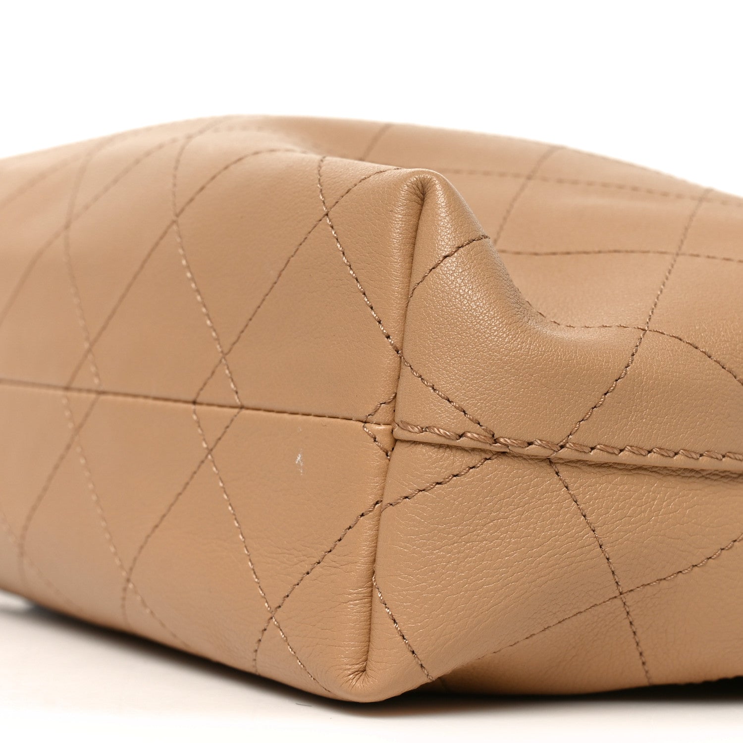 Chanel Calfskin Quilted Small Maxi Hobo Beige 10 of 10