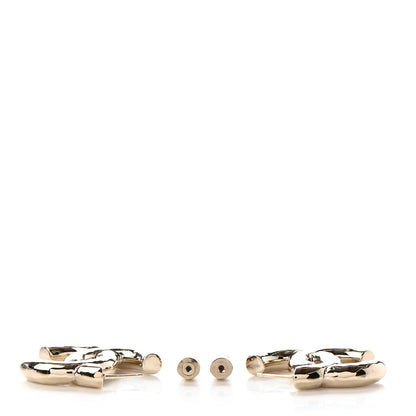 Chanel Metal Large CC Earrings Light Gold 3 of 4