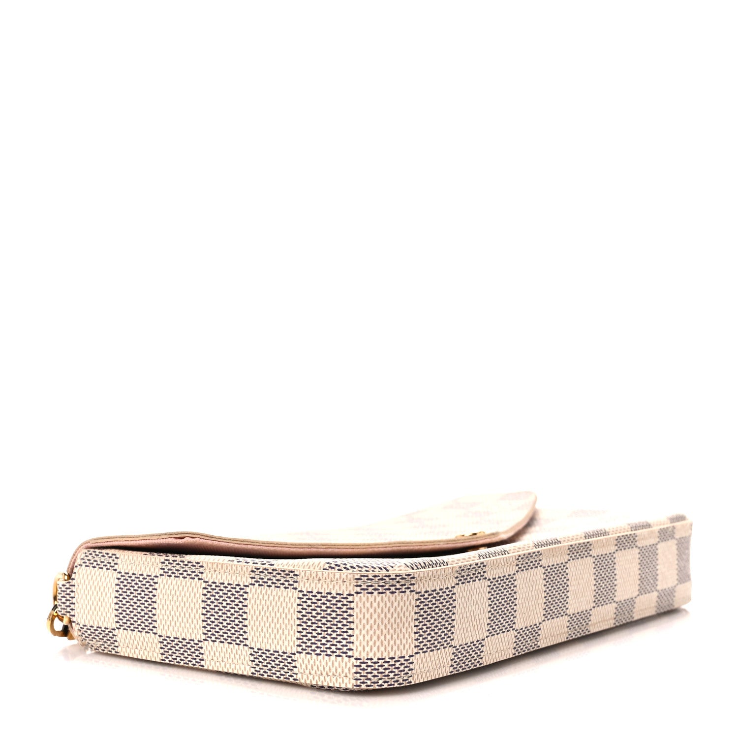 Louis Vuitton Damier Azur Pochette Felicie Chain Wallet Rose Ballerine 5 of 13
