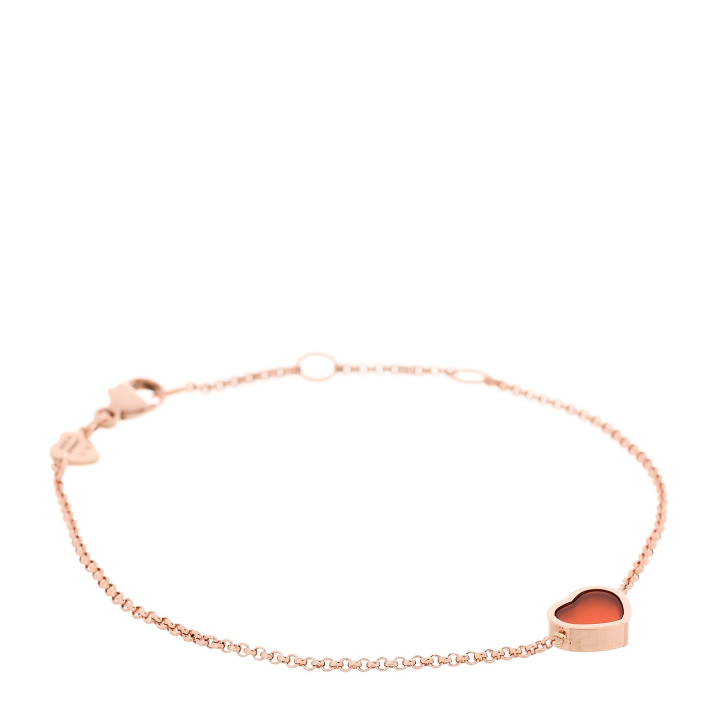 18K Rose Gold Carnelian My Happy Hearts Bracelet