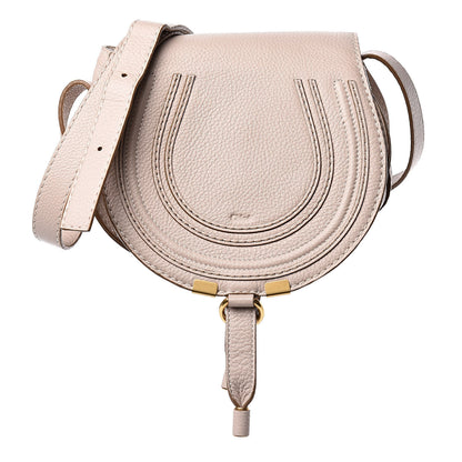Chloe Calfskin Mini Marcie Round Crossbody Bag Abstract White 1 of 10