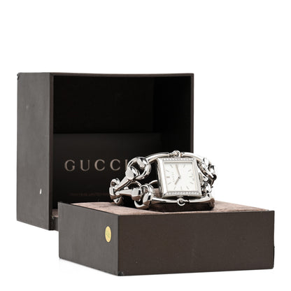 Gucci Stainless Steel Diamond Mother Of Pearl 25mm Signoria Quartz Watch 5 of 5