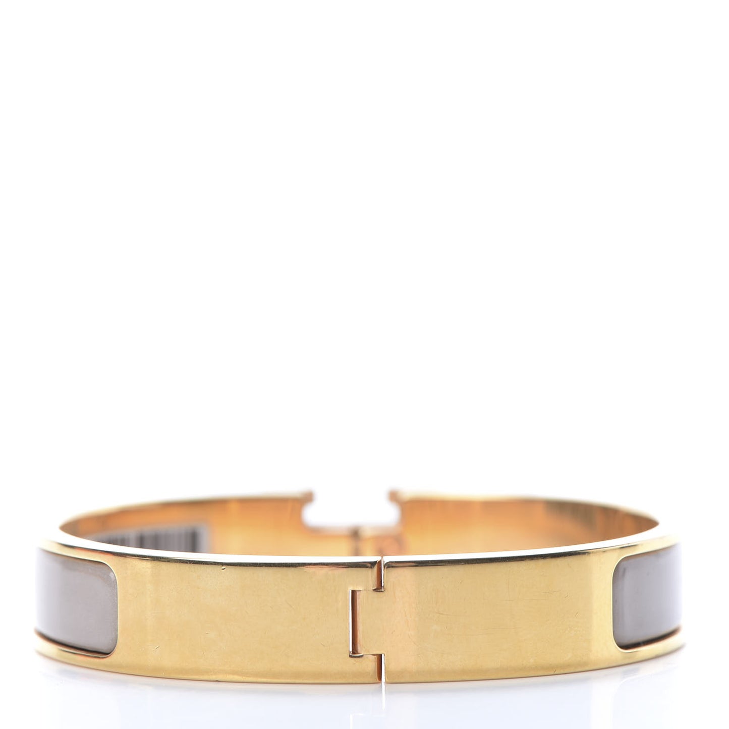 Enamel Narrow Clic Clac H Bracelet GM Marron Glace