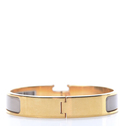 Hermes Enamel Narrow Clic Clac H Bracelet GM Marron Glace 3 of 6