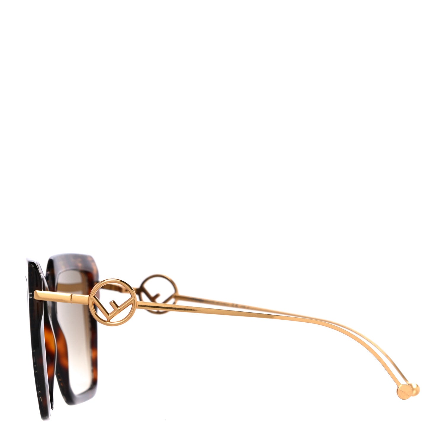 Fendi Acetate Metal F is Fendi FF Butterfly Sunglasses FF 0410/S Havana 2 of 7