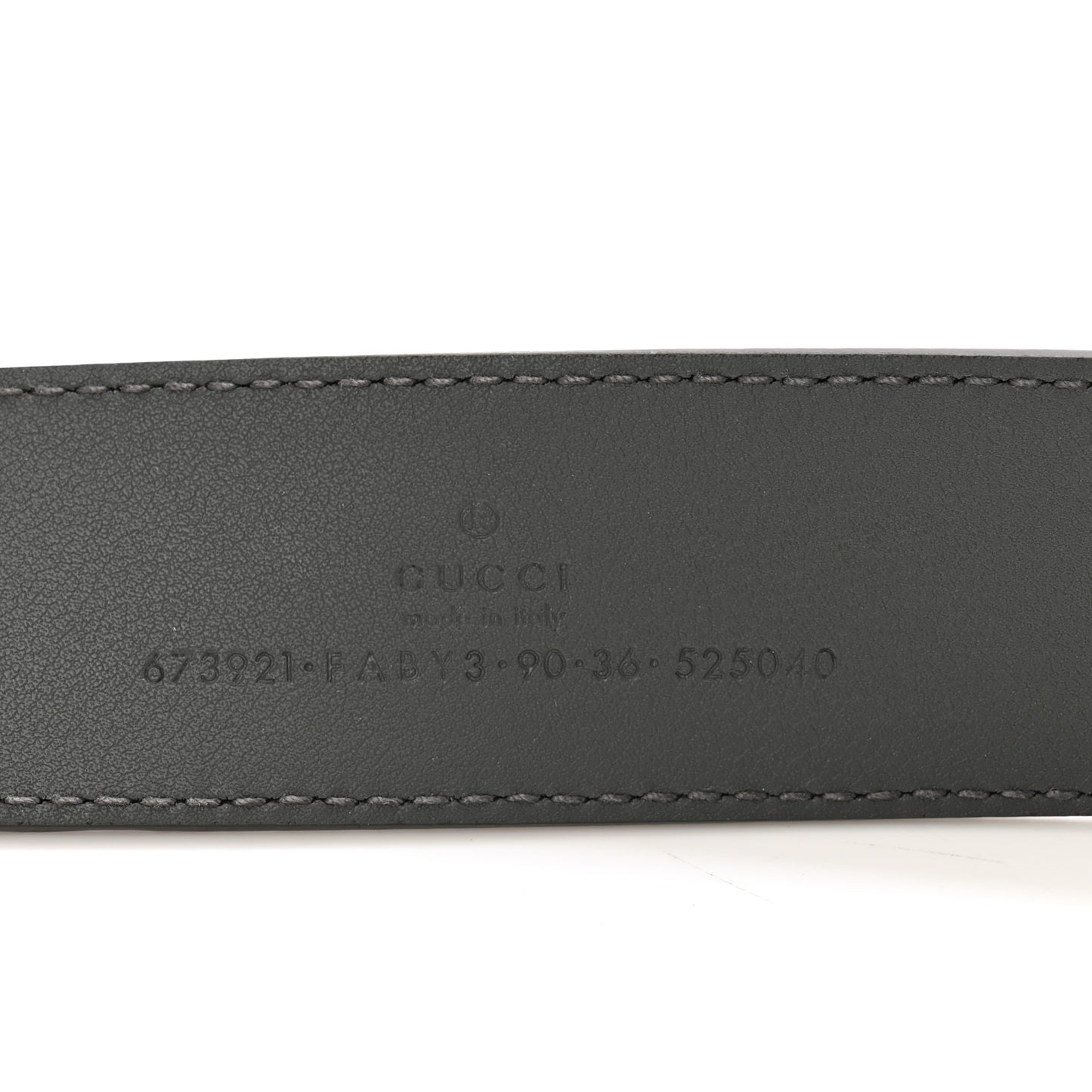 GG Supreme Monogram Plutone Calfskin 35mm Belt 90 36 Gray
