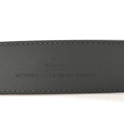 Gucci GG Supreme Monogram Plutone Calfskin 35mm Belt 90 36 Gray 5 of 7