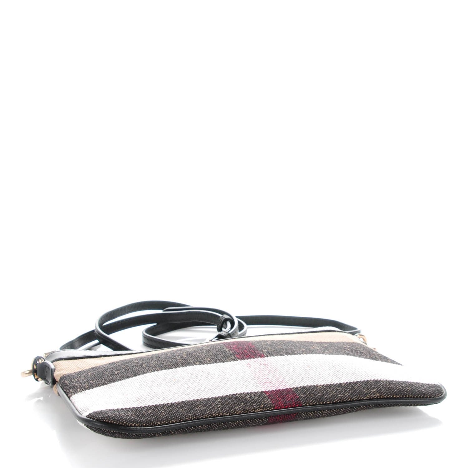 Burberry Mega Check Peyton Crossbody Clutch Bag Black 4 of 8