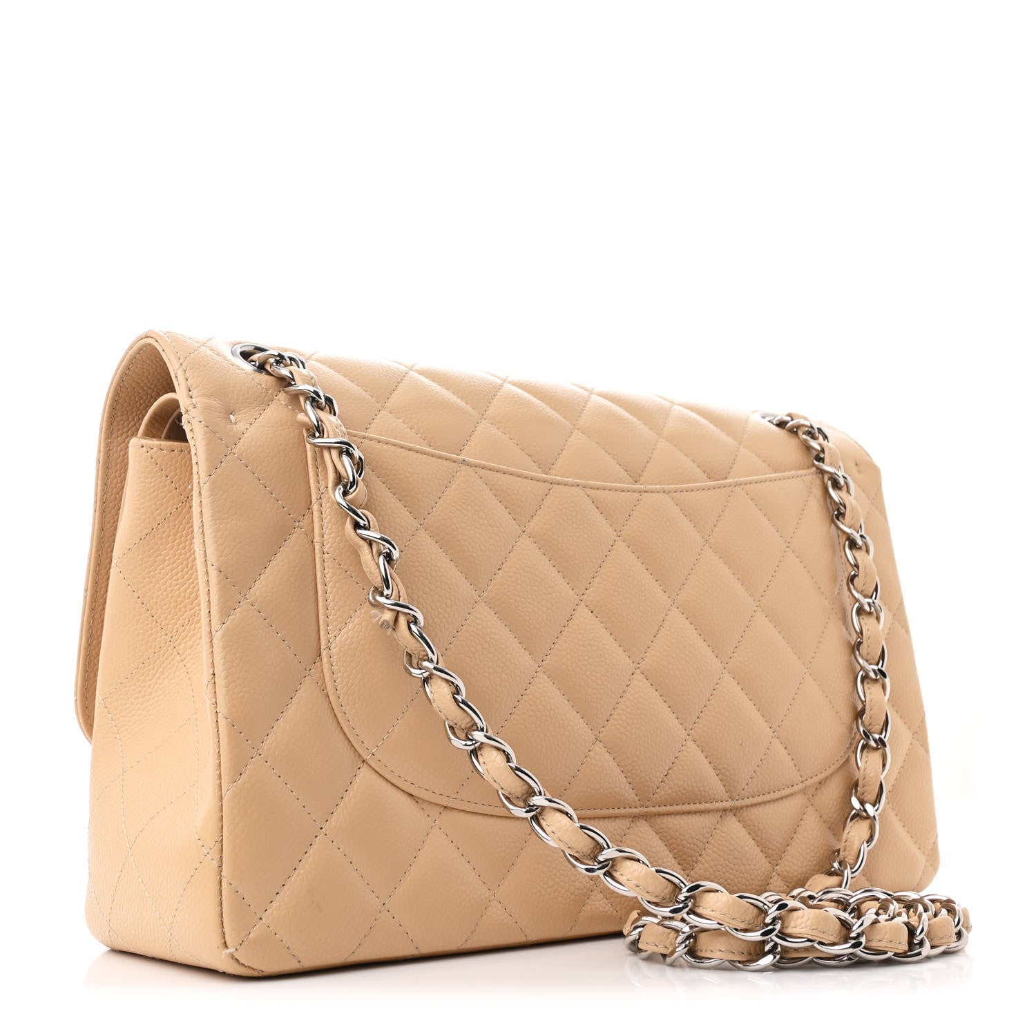 Chanel Caviar Quilted Jumbo Double Flap Beige Clair 3 of 13