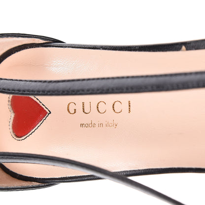 Gucci Nappa Unia Cherry Pumps 40 Black 9 of 11